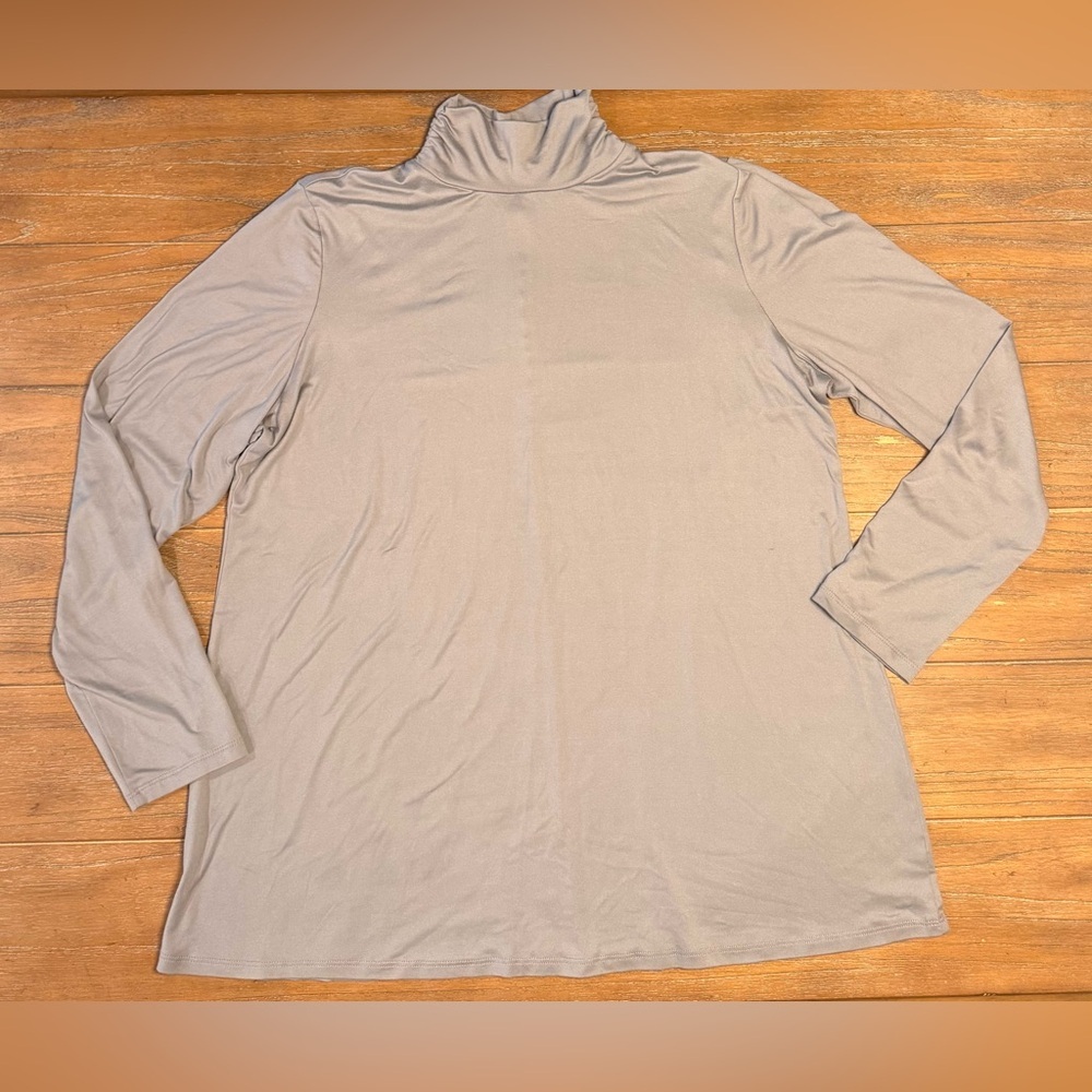 Lane Bryant Gray Long Sleeve Turtleneck Top